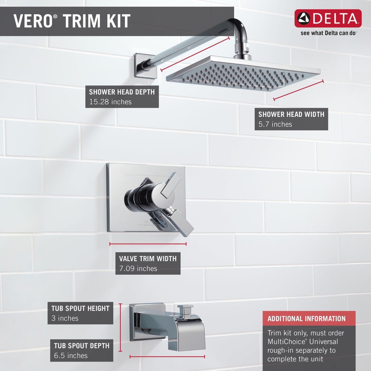 Delta Vero T17453 Monitor 17 Series Tub & Shower Trim