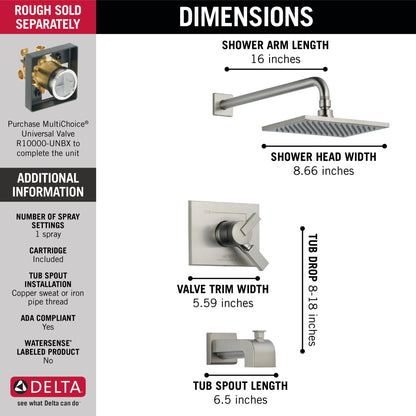 Delta Vero T17453 Monitor 17 Series Tub & Shower Trim