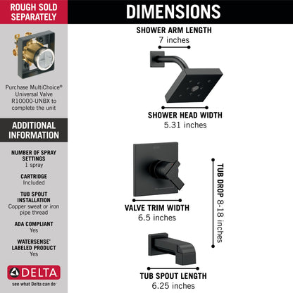 Delta Ara T17467 Monitor 17 Series H2OKINETIC Tub & Shower Trim