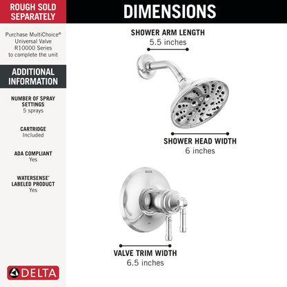 Delta Broderick T17T284 17T Series Shower Trim