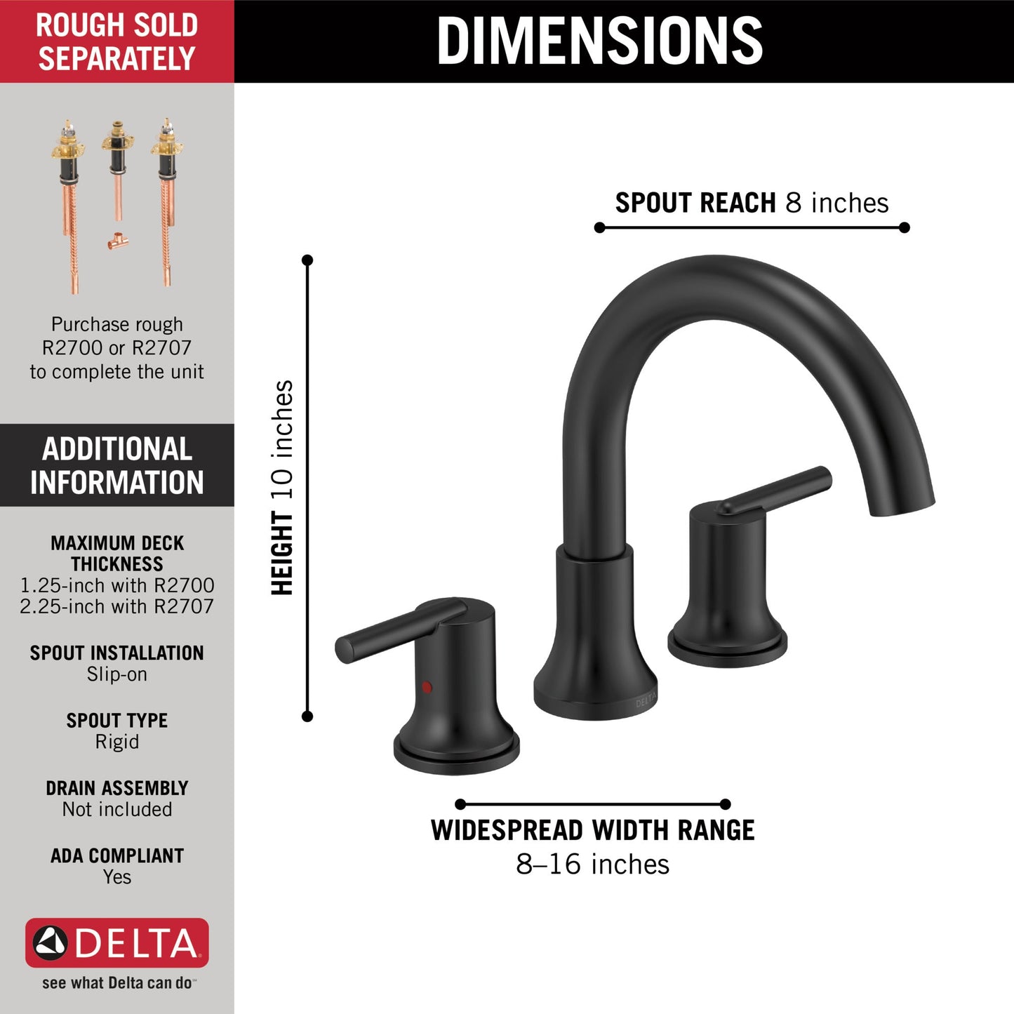 Delta Trinsic T2759 Roman Tub Trim