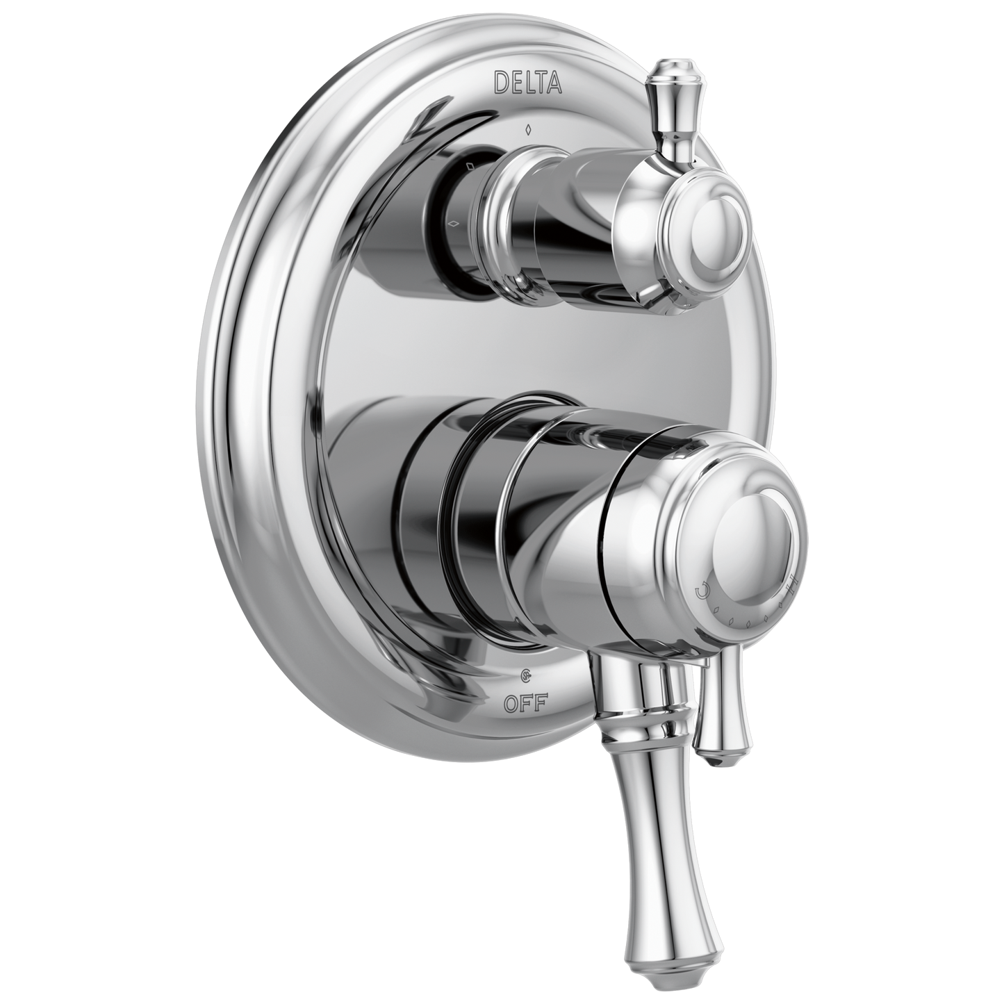 Delta Cassidy T27897 Traditional 2-Handle Monitor 17 Series Valve Trim with 3-Setting Integrated Diverter, chrome