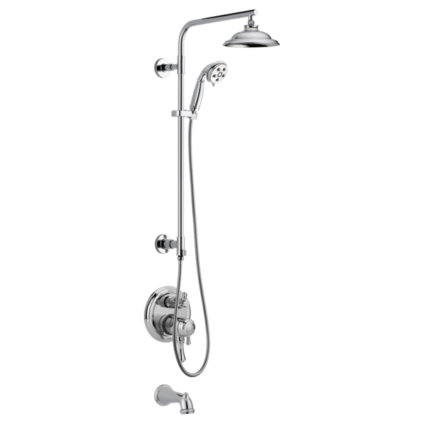Delta Cassidy T27897 Traditional 2-Handle Monitor 17 Series Valve Trim with 3-Setting Integrated Diverter, chrome - view 2