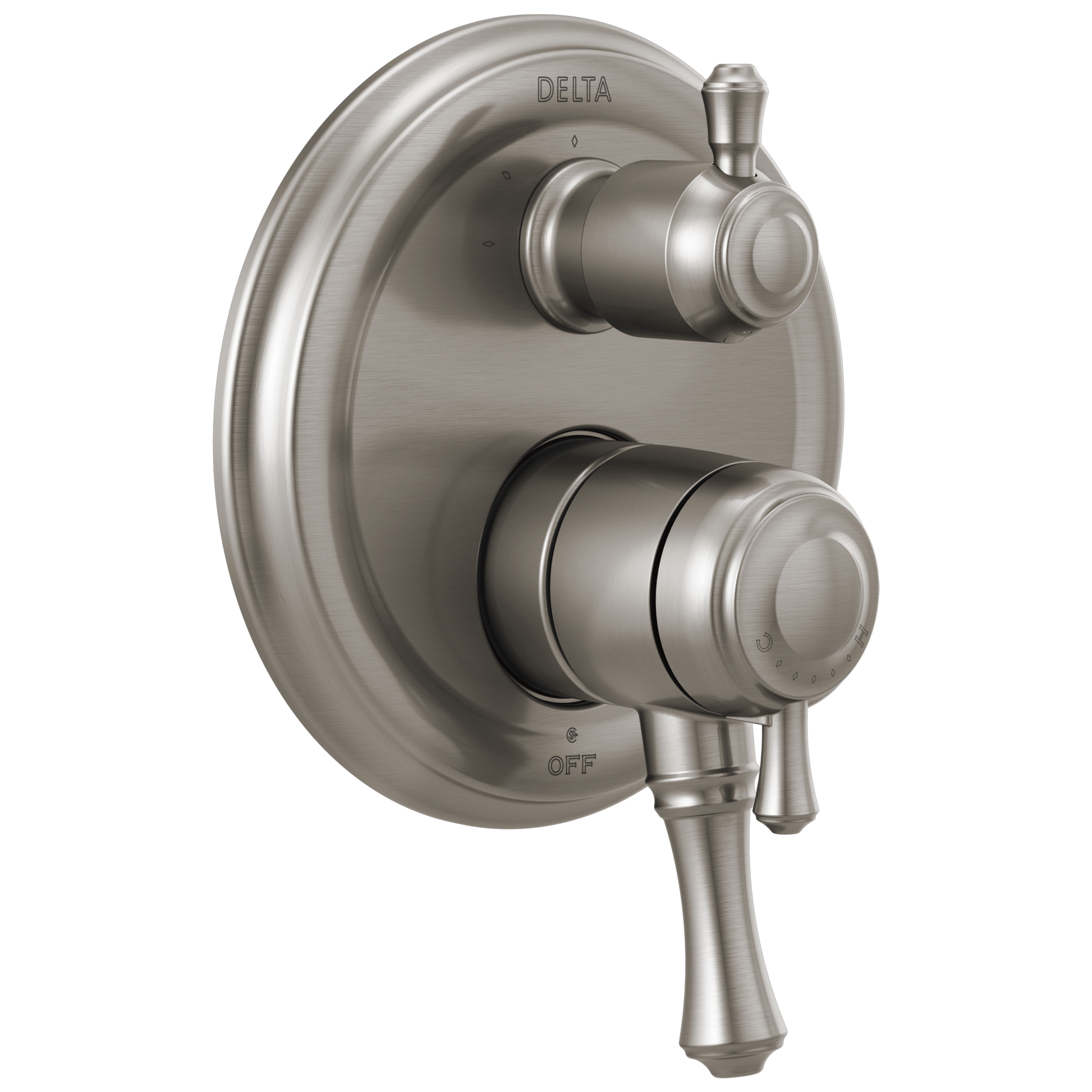 Delta Cassidy T27897 Traditional 2-Handle Monitor 17 Series Valve Trim with 3-Setting Integrated Diverter, stainless