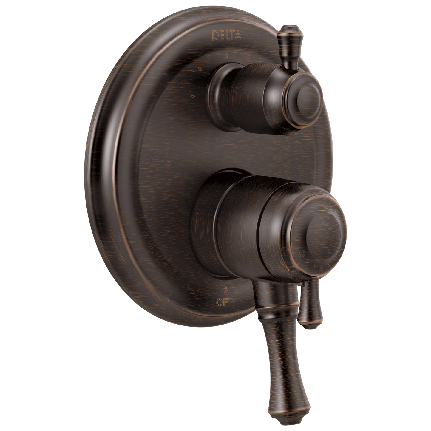 Delta Cassidy T27897 Traditional 2-Handle Monitor 17 Series Valve Trim with 3-Setting Integrated Diverter, venetian bronze