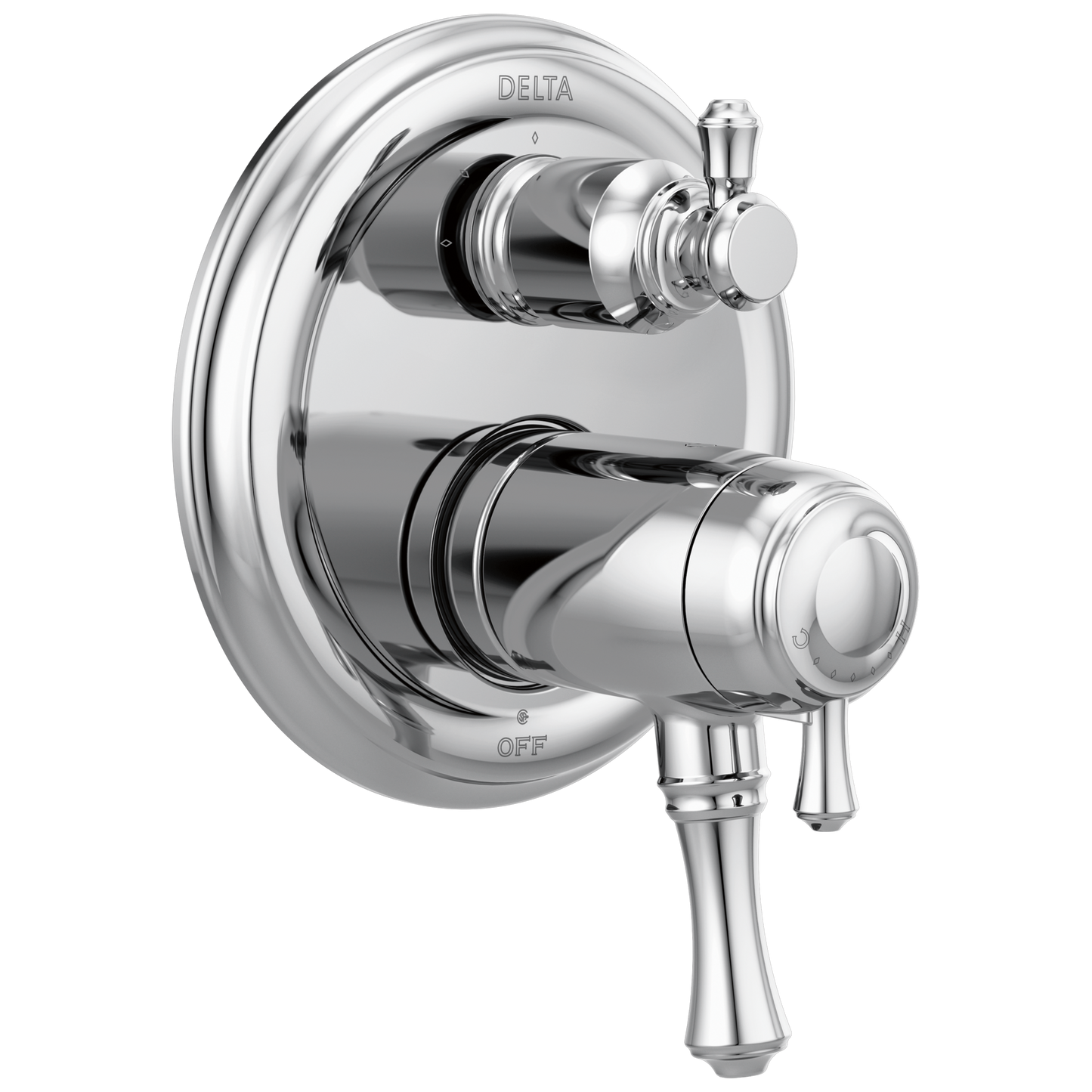 Delta Cassidy T27T897 Traditional 2-Handle TempAssure 17T Series Valve Trim with 3-Setting Integrated Diverter