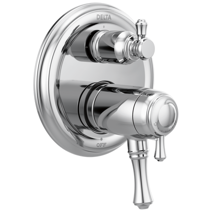 Delta Cassidy T27T897 Traditional 2-Handle TempAssure 17T Series Valve Trim with 3-Setting Integrated Diverter