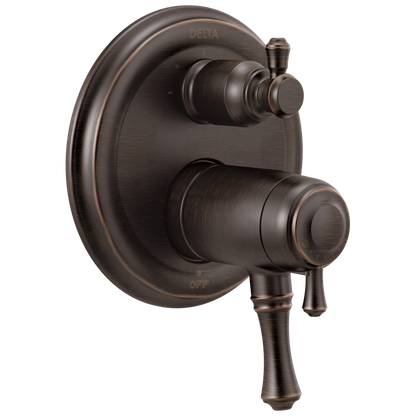 Delta Cassidy T27T897 Traditional 2-Handle TempAssure 17T Series Valve Trim with 3-Setting Integrated Diverter