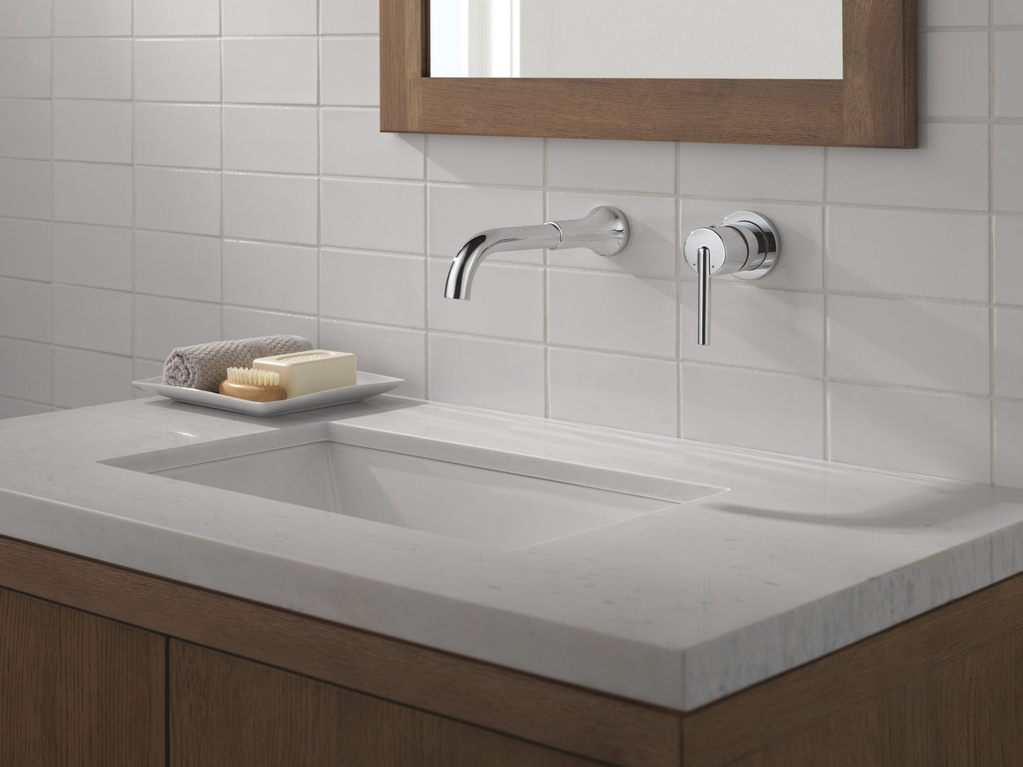 Delta Trinsic T3559LF Single Handle Wall Mount Bathroom Faucet Trim
