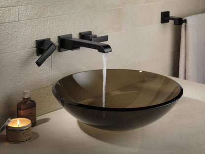Delta Ara T3567LF Two Handle Wall Mount Bathroom Faucet Trim