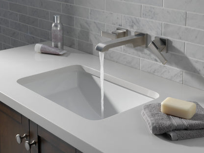 Delta Ara T3567LF Two Handle Wall Mount Bathroom Faucet Trim