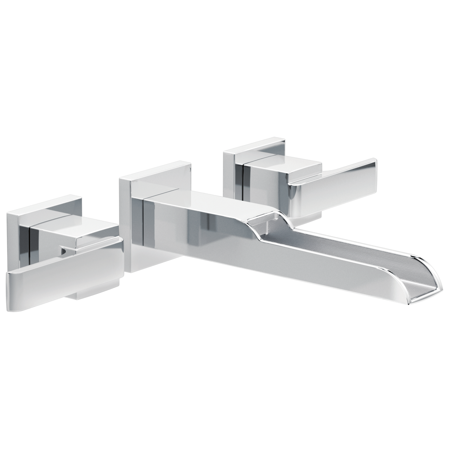 Delta Ara:T3568LF Two Handle Wall Mount Channel Bathroom Faucet Trim