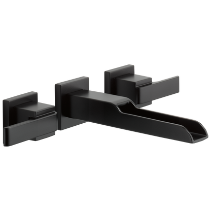Delta Ara:T3568LF Two Handle Wall Mount Channel Bathroom Faucet Trim
