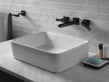 Delta Ara:T3568LF Two Handle Wall Mount Channel Bathroom Faucet Trim