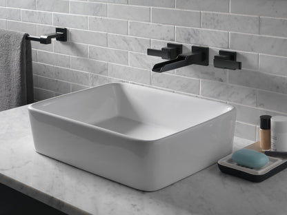 Delta Ara:T3568LF Two Handle Wall Mount Channel Bathroom Faucet Trim