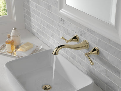 Delta Cassidy T3597LF Two Handle Wall Mount Bathroom Faucet Trim