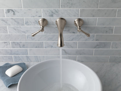 Delta Cassidy T3597LF Two Handle Wall Mount Bathroom Faucet Trim