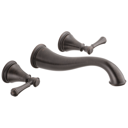 Delta Cassidy T3597LF Two Handle Wall Mount Bathroom Faucet Trim
