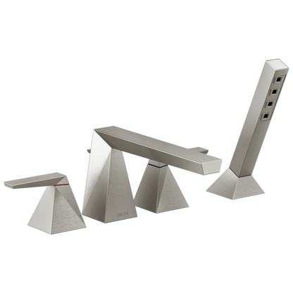 Delta Trillian T4743 Two-Handle Roman Tub Trim with Hand Shower