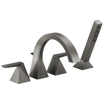 Delta Trillian T4746 Two-Handle Roman Tub Trim with Hand Shower