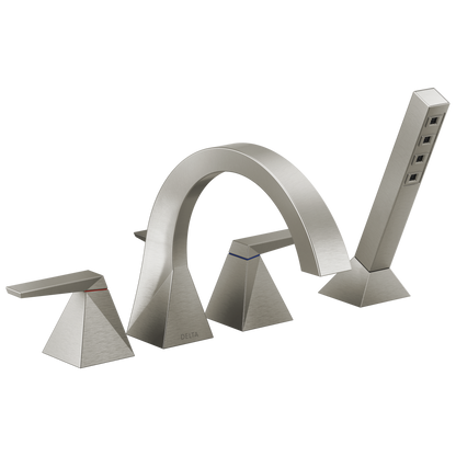 Delta Trillian T4746 Two-Handle Roman Tub Trim with Hand Shower