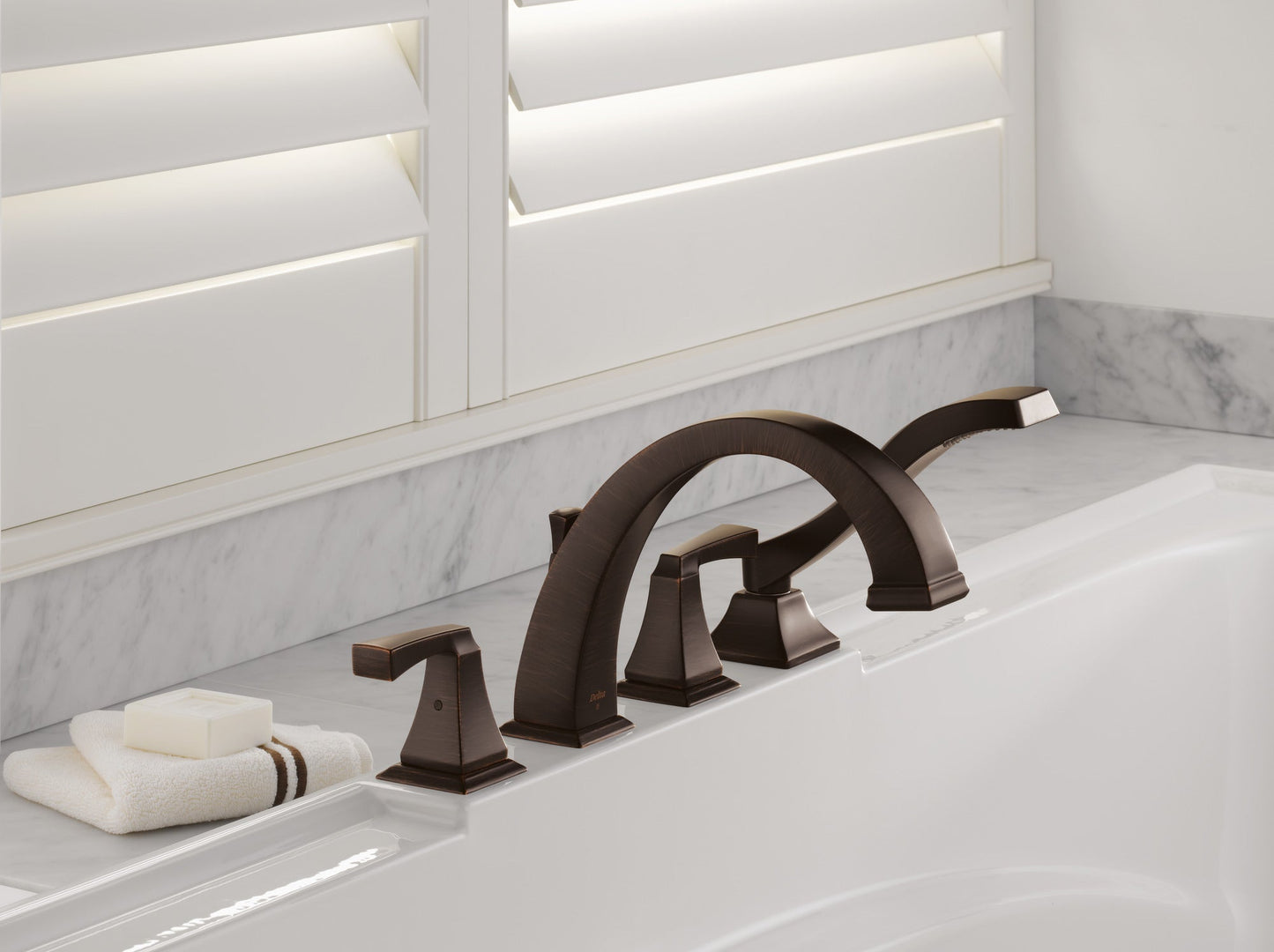 Delta Dryden T4751 Roman Tub with Hand Shower Trim