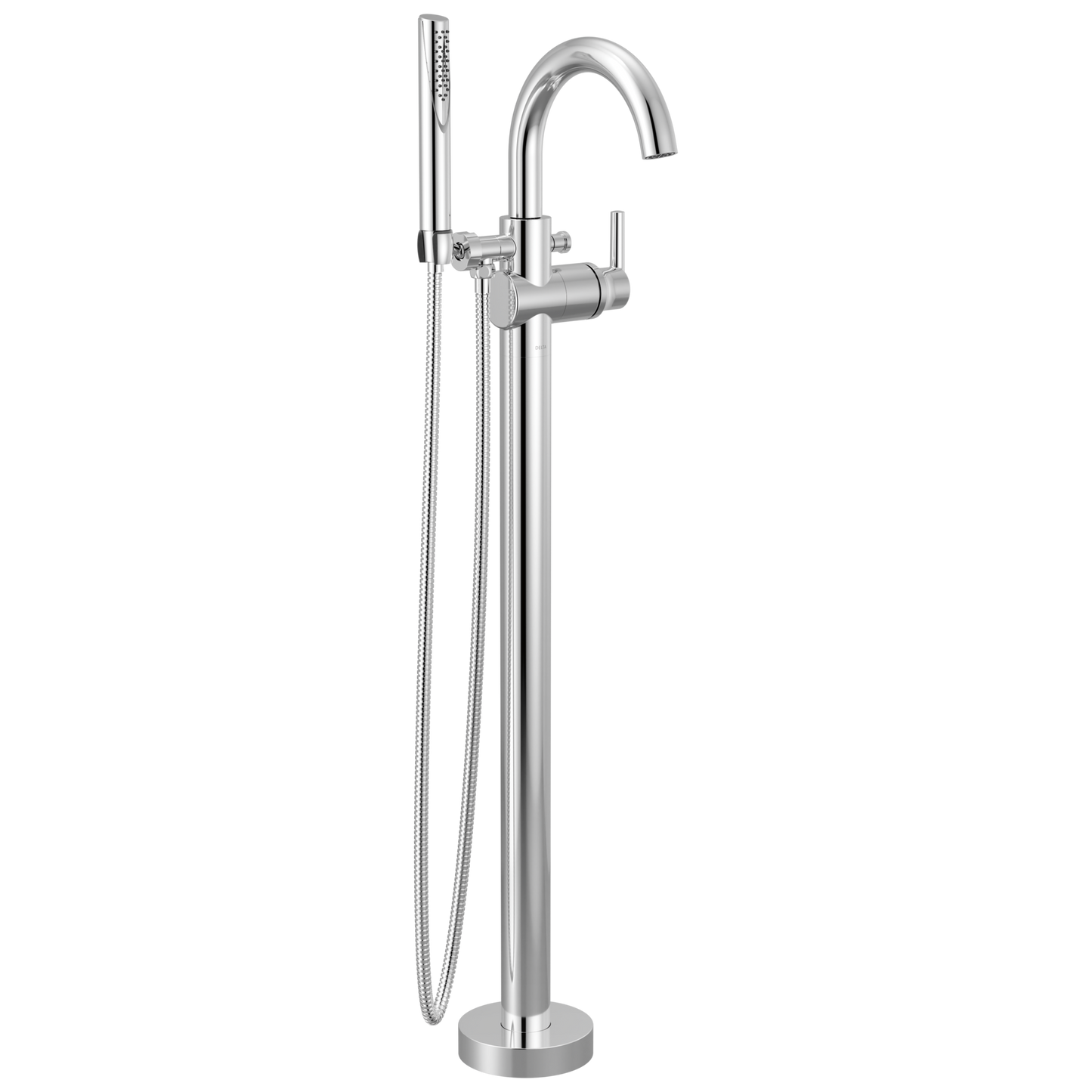 Delta Trinsic T4759 Single Handle Floor Mount Tub Filler Trim with Hand Shower