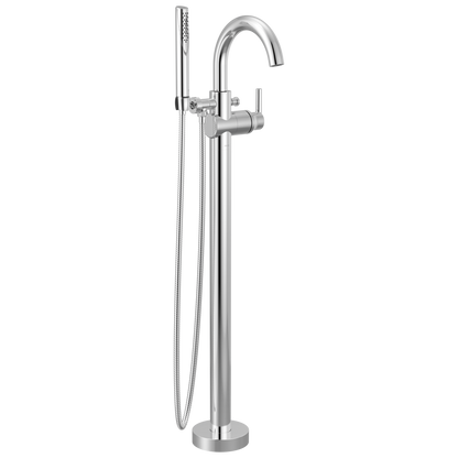 Delta Trinsic T4759 Single Handle Floor Mount Tub Filler Trim with Hand Shower