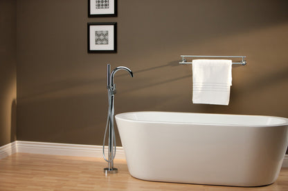 Delta Trinsic T4759 Single Handle Floor Mount Tub Filler Trim with Hand Shower