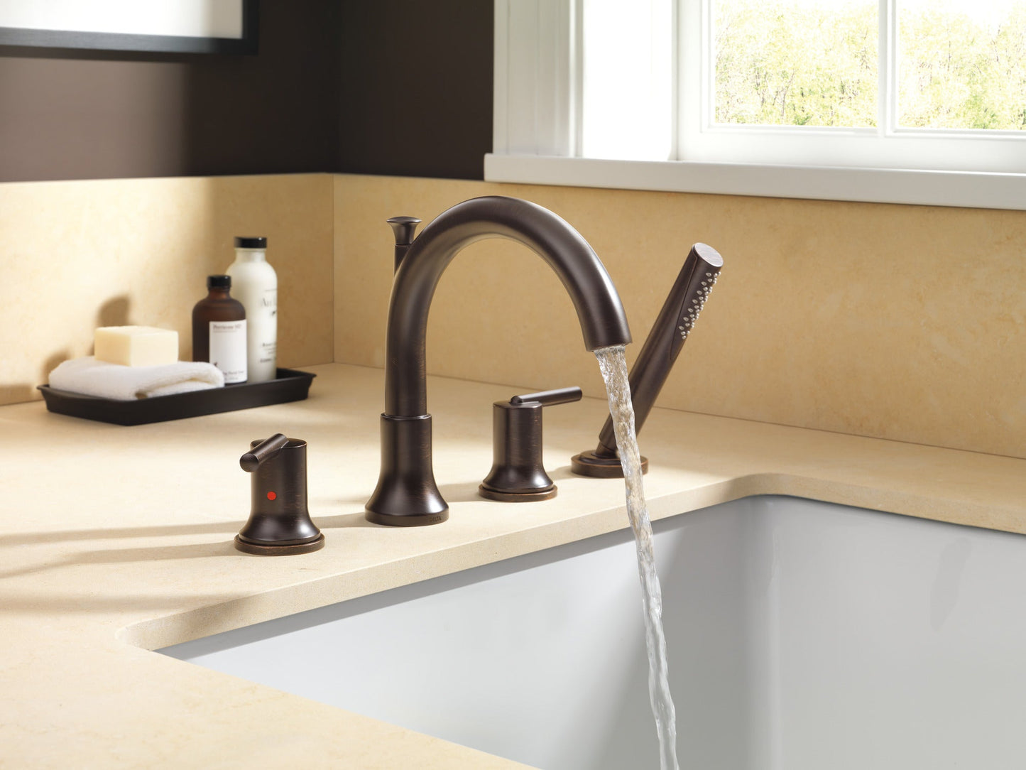 Delta Trinsic T4759 Roman Tub with Hand Shower Trim