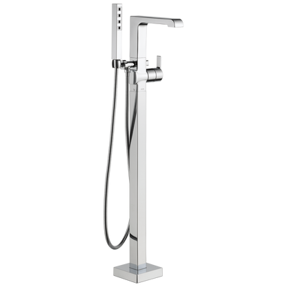 Delta Ara T4767 Single Handle Floor Mount Tub Filler Trim with Hand Shower