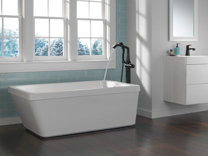 Delta Stryke T4776 Single Handle Floor Mount Tub Filler Trim
