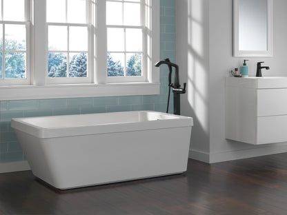 Delta Stryke T4776 Single Handle Floor Mount Tub Filler Trim