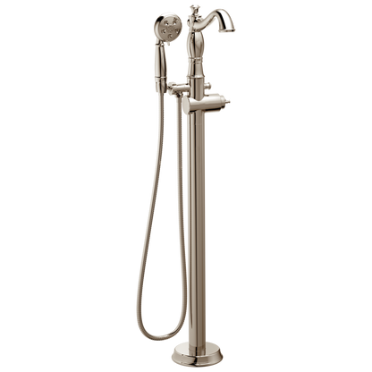 Delta Cassidy T4797 Single Handle Floor Mount Tub Filler Trim with Hand Shower - Less Handle