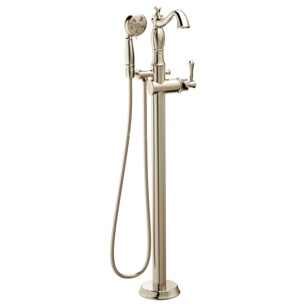Delta Cassidy T4797 Single Handle Floor Mount Tub Filler Trim with Hand Shower - Less Handle