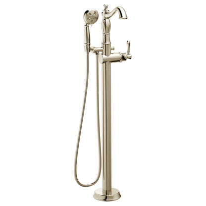 Delta Cassidy T4797 Single Handle Floor Mount Tub Filler Trim with Hand Shower - Less Handle