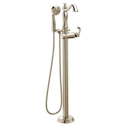 Delta Cassidy T4797 Single Handle Floor Mount Tub Filler Trim with Hand Shower - Less Handle