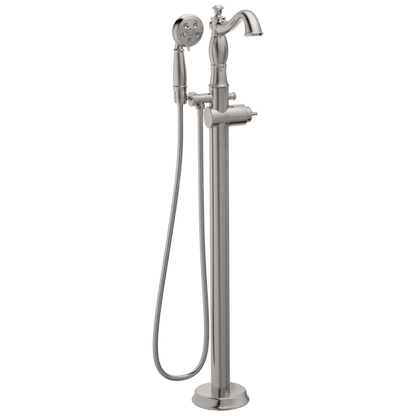 Delta Cassidy T4797 Single Handle Floor Mount Tub Filler Trim with Hand Shower - Less Handle