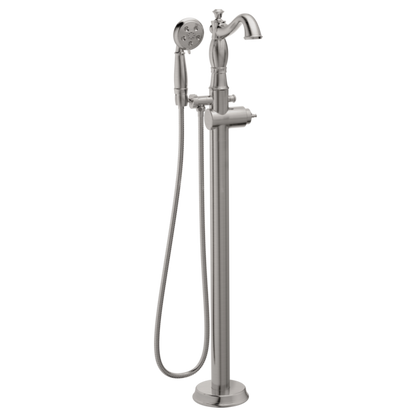 Delta Cassidy T4797 Single Handle Floor Mount Tub Filler Trim with Hand Shower - Less Handle