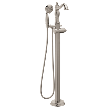 Delta Cassidy T4797 Single Handle Floor Mount Tub Filler Trim with Hand Shower - Less Handle