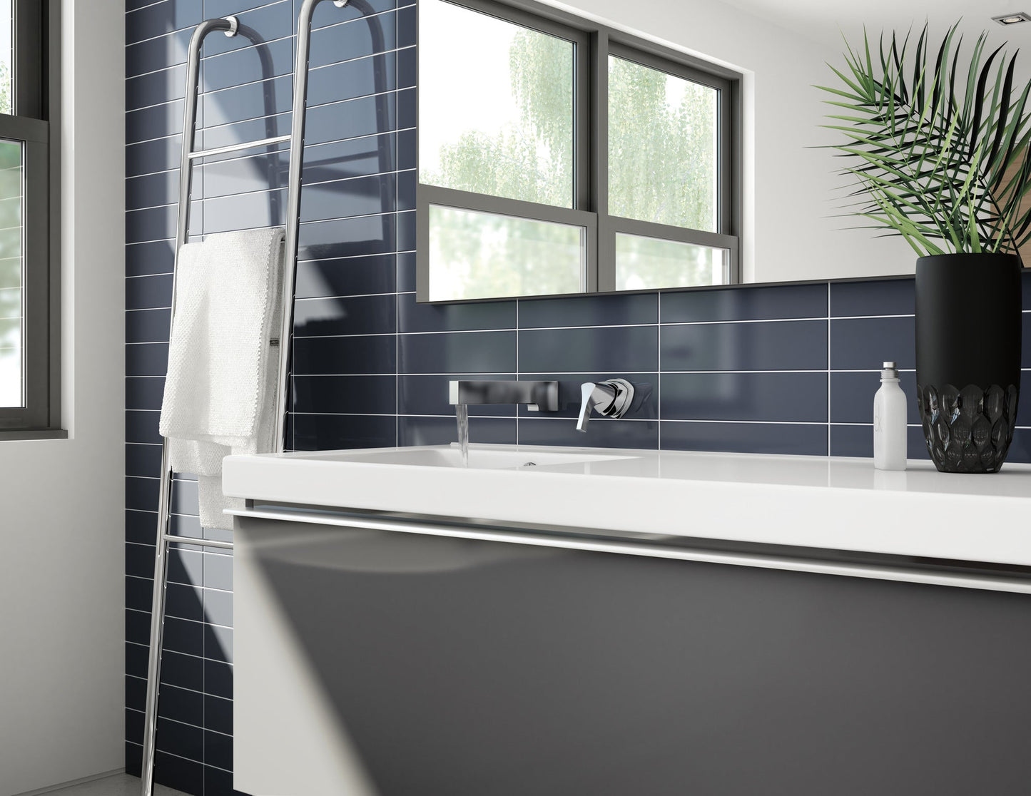 Delta Zura T574LF Single Handle Wall Mount Bathroom Faucet Trim