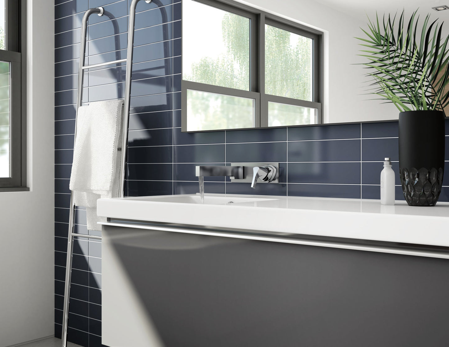 Delta Zura T574LF Single Handle Wall Mount Bathroom Faucet Trim