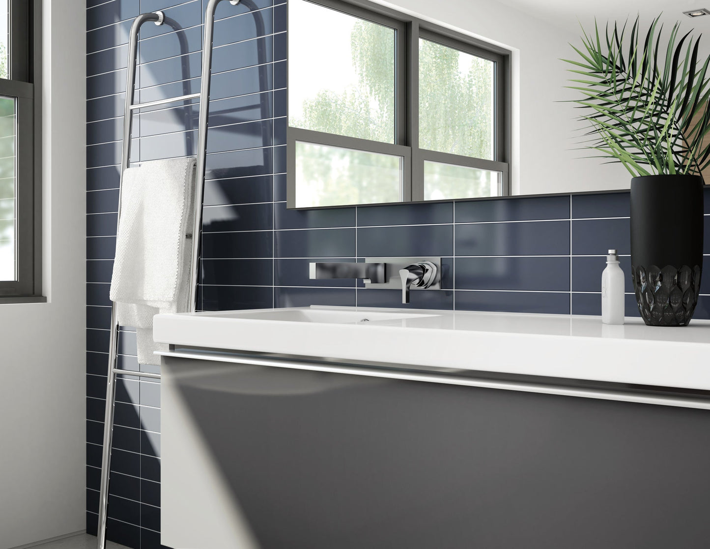 Delta Zura T574LF Single Handle Wall Mount Bathroom Faucet Trim