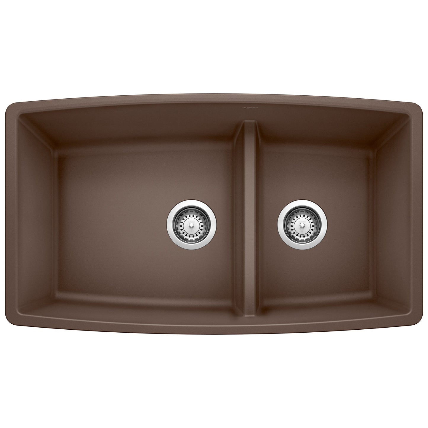 BLANCO 441313 Performa 1-3/4 Double Bowl Kitchen Sink with Low Divide - Café