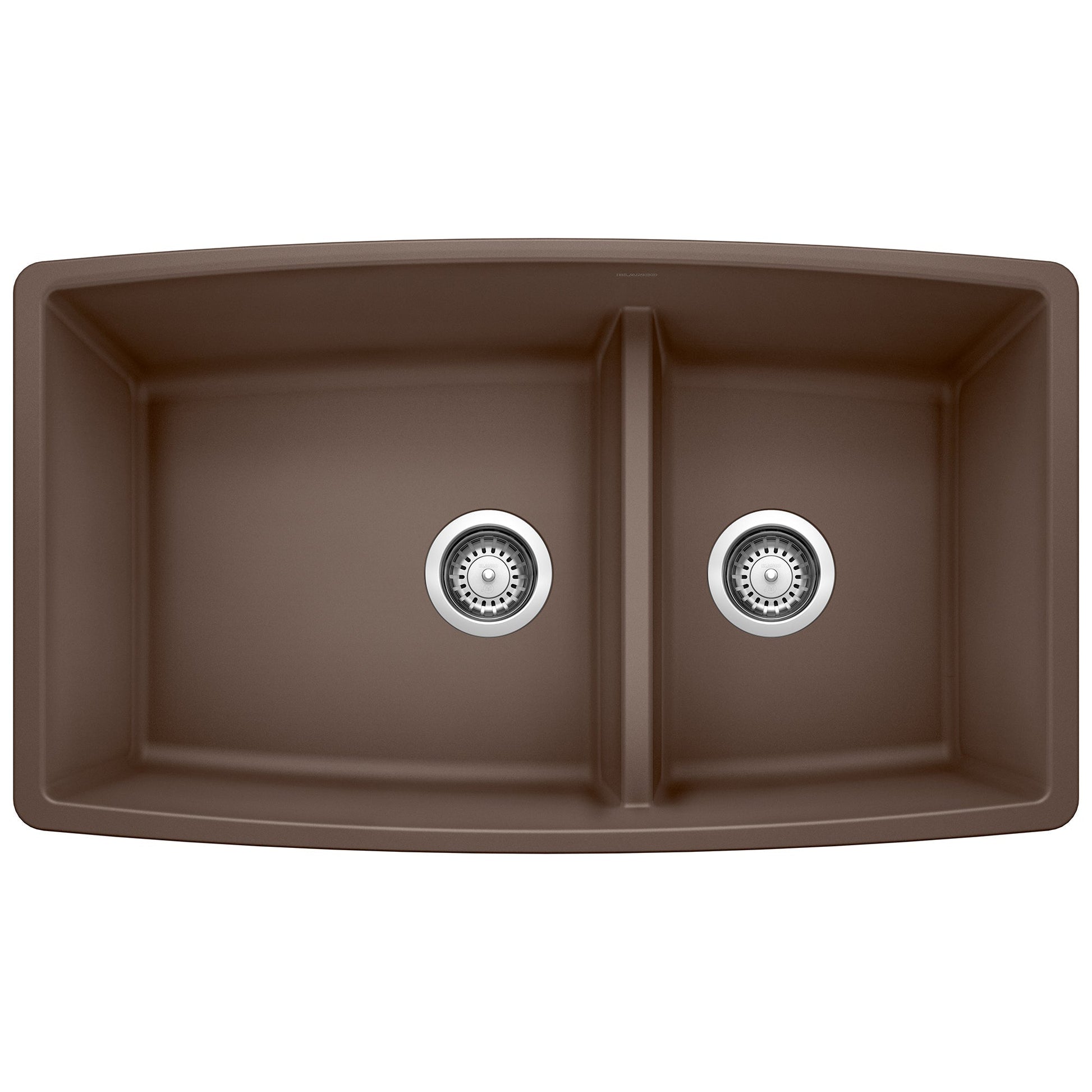 BLANCO 441313 Performa 1-3/4 Double Bowl Kitchen Sink with Low Divide - Café