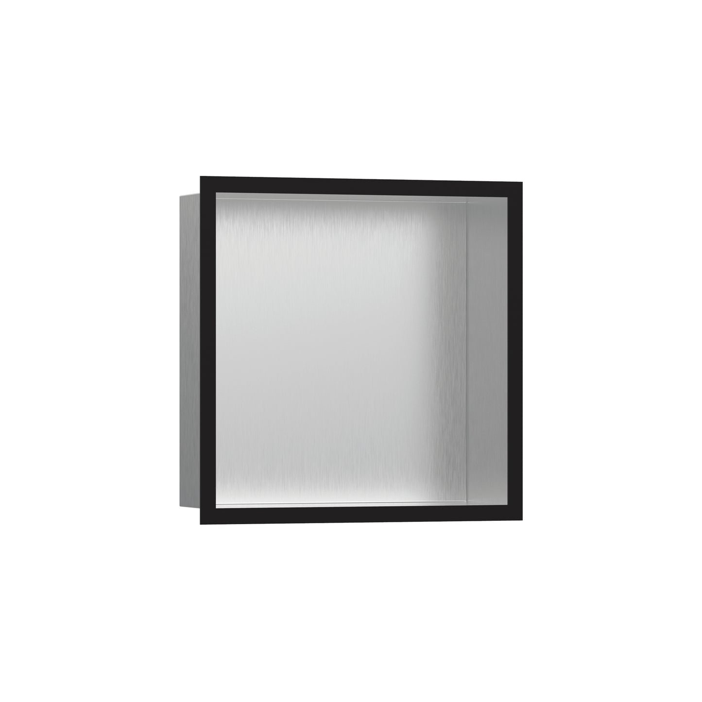 hansgrohe XtraStoris Individual Wall Niche Brushed Stainless Steel with Design Frame 12"x 12"x 4"