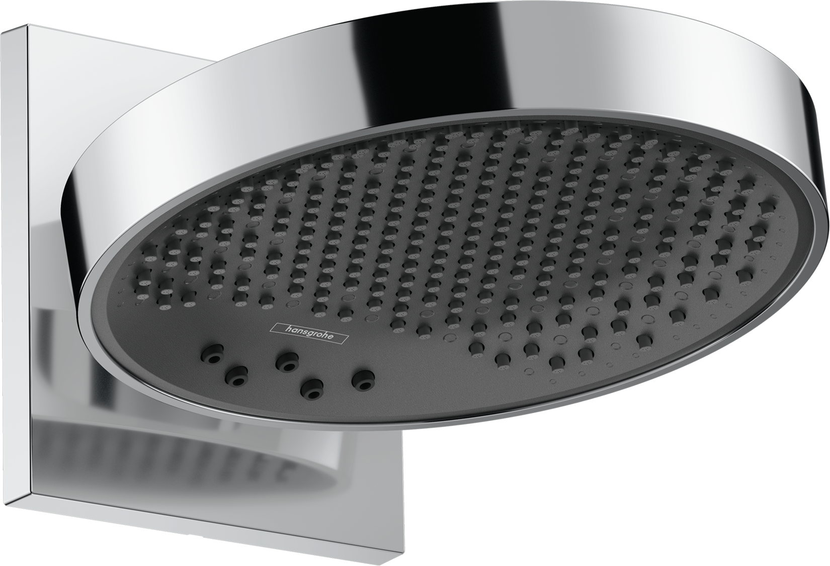 hansgrohe Rainfinity Showerhead 250 3-Jet with Wall Connector Trim, 1.75 GPM