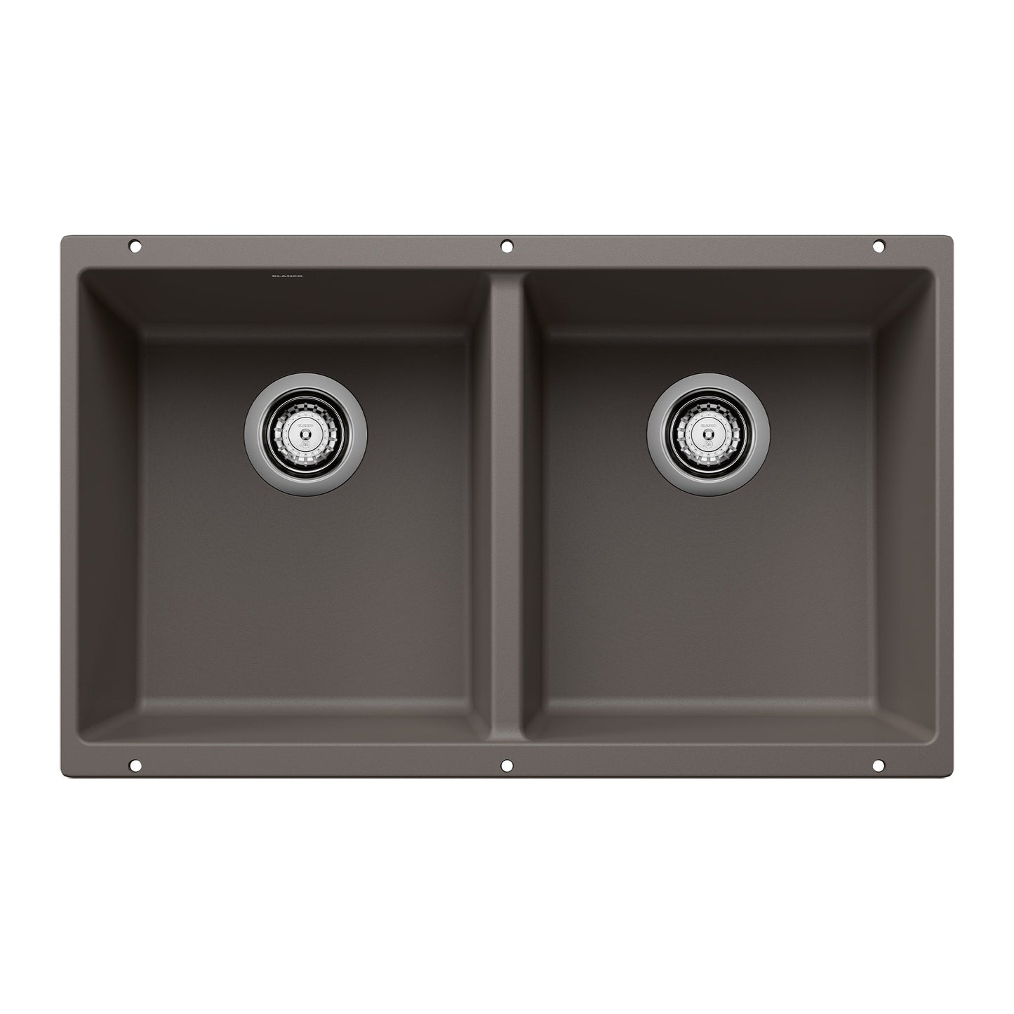 BLANCO 527410 Precis Equal Double Bowl Kitchen Sink - Volcano Gray