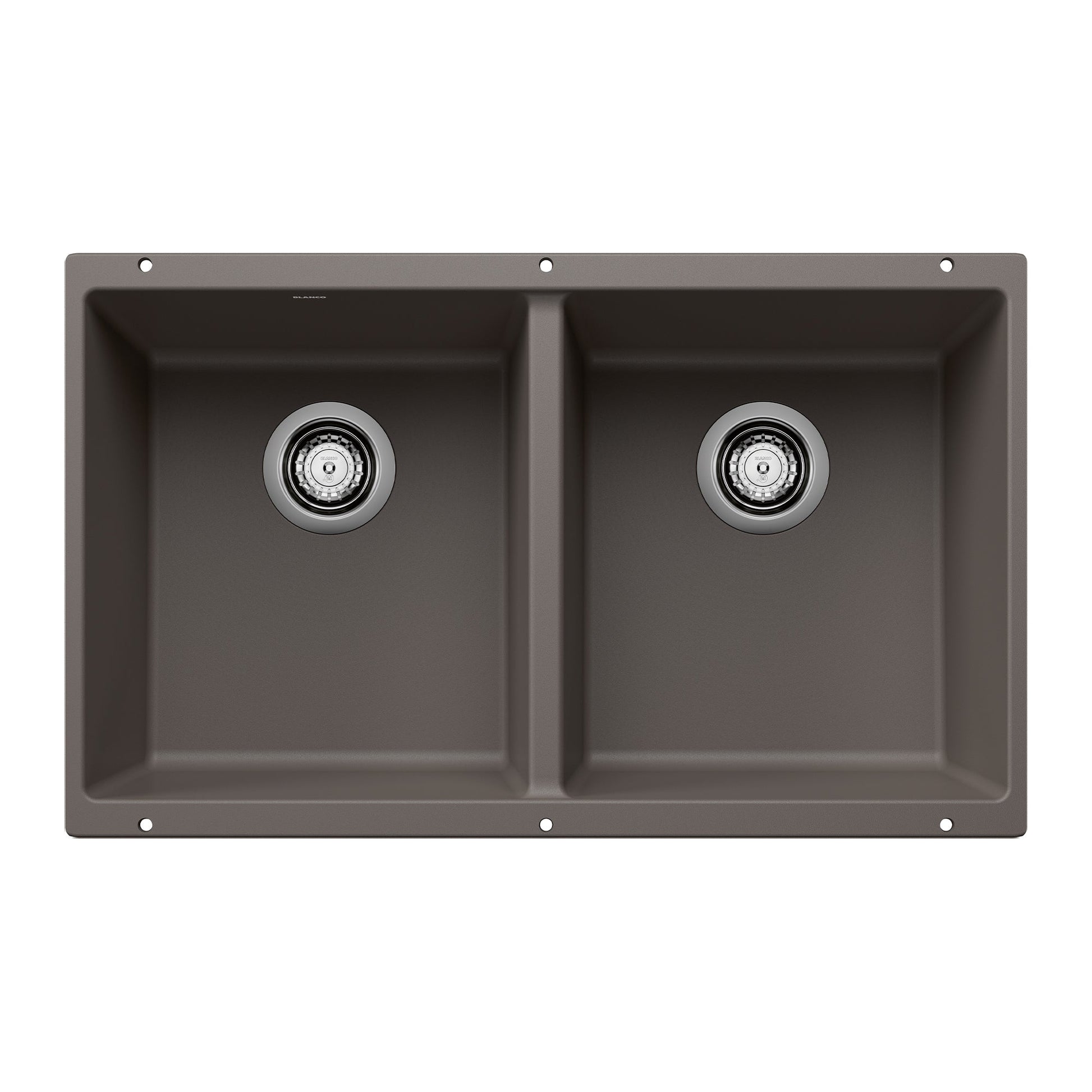 BLANCO 527410 Precis Equal Double Bowl Kitchen Sink - Volcano Gray