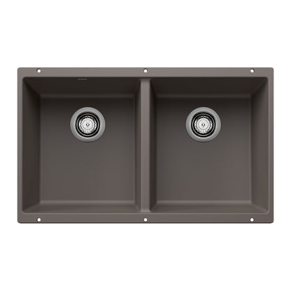 BLANCO 527410 Precis Equal Double Bowl Kitchen Sink - Volcano Gray